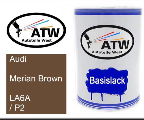 Audi, Merian Brown, LA6A / P2: 500ml Lackdose, von ATW Autoteile West.